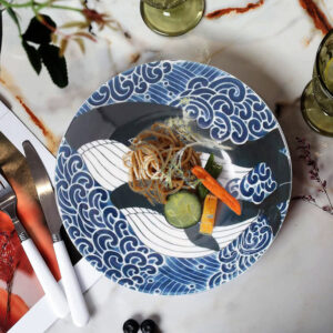 Dongyu Beluga White 7-inch Melamine Deep Dinner Plate