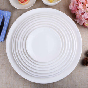 Wedding User Friendly Food Round White Melamine Plate