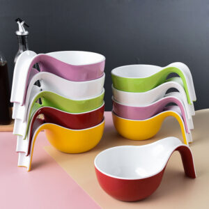 100% Melamine Food Mixing Bowl Non-slip Salad Melamine Mixing Bowl With Handle