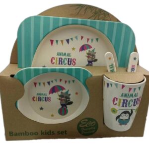 Cute Customized Children Cartoon Food Grade Safe Dinner Plate Bowl Cup Dinner Gift Set Melamine Tableware