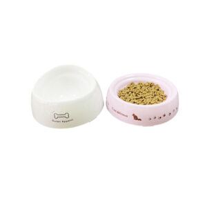Dog Pet Food Bowl Rounded Cat Bowl Wholesale Low MOQ Custom Printed Personalised Plastic Bamboo Customized Food Storage 100pcs