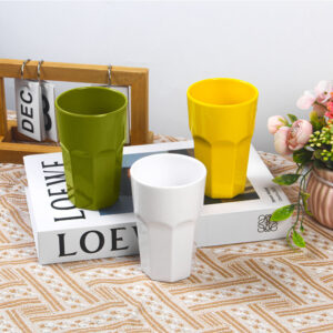 High Quality Different Color Stylish Yellow Green Melamine Cup