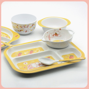 Kids’ Dinnerware Set – Customizable Plates, Bowls & Spoons