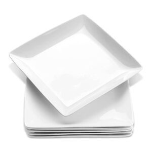 Factory Custom Melamine Dinner Plates White Square Catering Dishes Plastic Modern Customized Logo Party Round Sustainable 6-10