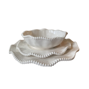 Melamine Dinnerware Set Solid Cream Pearl Serving Bowls Modern Dishes Plastic Engraving New Wholesale Custom