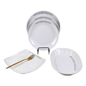 Melamine Lunch Tray Rectangle 8 Grid Factory Custom Logo A5 Plastic Tray Melamine Dinner Plates for Household Restaurant