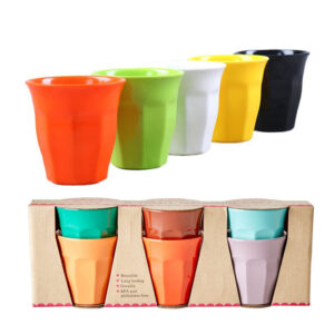 Wholesale Factory Reusable Matte Melamine Plastic Cup Set for Drinks Custom Size Handgrip Pattern Stocked for Home Hotel Picnic