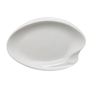 Hot Sale Nordic Style Creative Two-Tone Color Disposable Dinnerware Sets Sustainable Oval Shape Melamine Plates