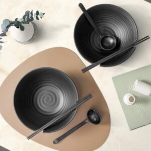 Ramen Bowl Japanese Picnic Tableware for Pasta Dishes Salad Udon Soup Soba Pot - Plastic Camping Customized Logo