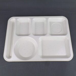 Factory Wholesale Food Grade Melamine Serving Tray with Handle Eco-Friendly Tray for Barbecue