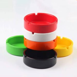 Hot Sale Melamine Ashtray Customized Easy to Clean Lightweight Cigar Round Ashtray for Promotion