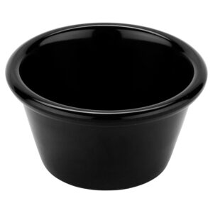 Unbreakable FoodService Polished Melamine Smooth Consistent Color Ramekin Black Saucer Restaurant Quality Melamine Ramekins