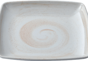 9.1" Melamine Square Plate- Coffee Thread Series Durable Serving Plate for Kitchen, Party, Dining &Catering