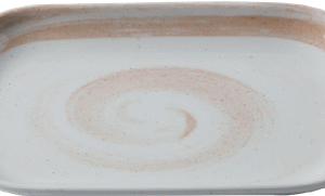 8" Melamine Rectangle Plate- Coffee Thread Series Durable Serving Plate for Kitchen, Party, Dining &Catering