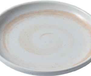 7" Melamine Round Plate- Coffee Thread Series Durable Serving Plate for Kitchen, Party, Dining &Catering