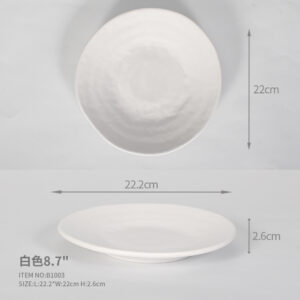 Direct factory Dongyu Melamine 8.7 " irregular shaped plate