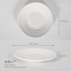 Customized Unbreakable High Quality Melamine Elegant 9" irregular shaped plate