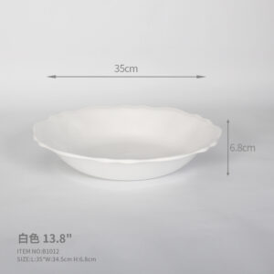 Direct Melamine tableware factory 13.8" flower shaped bowl