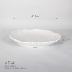 BPA Free Food Contact Pearl Side 16" Deep Plate