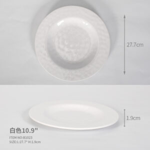 Direct Melamine Tableware 10.9" Textured Round Dinner Plate
