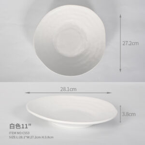 French Style Textured 11" Dinner Plate