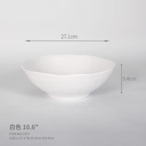Food Contact BPA Free Stylish 10.6" Round Deep Bowl