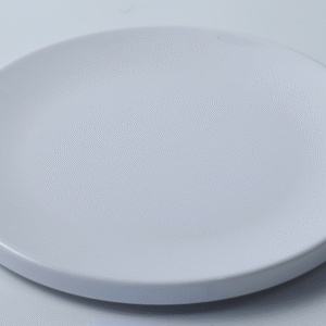Minimalist White Flat Plate - 10" & 12" Sizes for Stylish Dining & Presentation