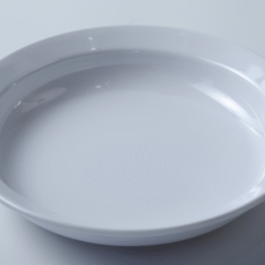 10" & 12" Melamine Wide-Rim Plates - White Architectural Serving Dishes for Culinary Showcase & Everyday Use