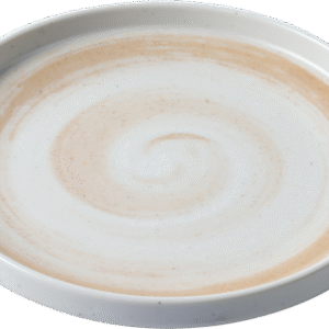8" Melamine Plate- Coffee Thread Series Durable Serving Plate for Kitchen, Party, Dining &Catering
