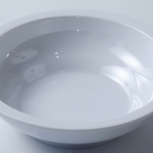 8.8" White Melamine Round Bowl - Shatterproof Sleek Bowl for Home & Commercial Dining”