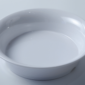 10" White Melamine Round Bowl - Artistic Textured Shatterproof Serving Plate for Home & Commercial Dining