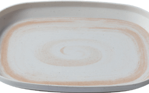 11" Melamine Oval Plate- Coffee Thread Series Durable Serving Plate for Kitchen, Party, Dining &Catering