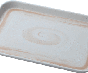 12" Melamine Tray- Coffee Thread Series Durable Serving Plate for Kitchen, Party, Dining &Catering