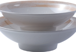 10.2" & 11.2" Melamine Bowl- Coffee Thread Series Durable Serving Plate for Kitchen, Party, Dining &Catering