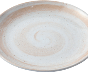 7.2" Melamine Round Plate- Coffee Thread Series Durable Serving Plate for Kitchen, Party, Dining &Catering