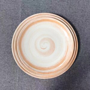 Melamine Plate- Coffee Thread Series Durable Serving Plate for Kitchen, Party, Home, Dining &Catering