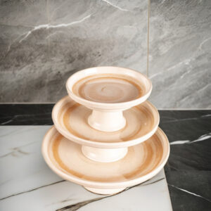 6" & 8″ & 10″ Melamine Plate- Coffee Thread Series- Durable Serving Plate for Kitchen, Party, Dining & Catering