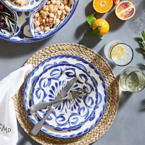 White Melamine Dinner Plates set Unbreakable & Heavyweight – Indoor & Outdoor Use, Perfect for Dining