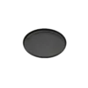 Black 8.3 inch melamine dessert plate with low-profile rim, durable round dinnerware for bakery, cafe & restaurant