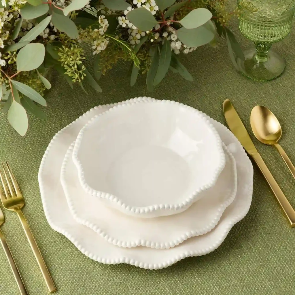 White pure resin A5 melamine tableware for commercial use