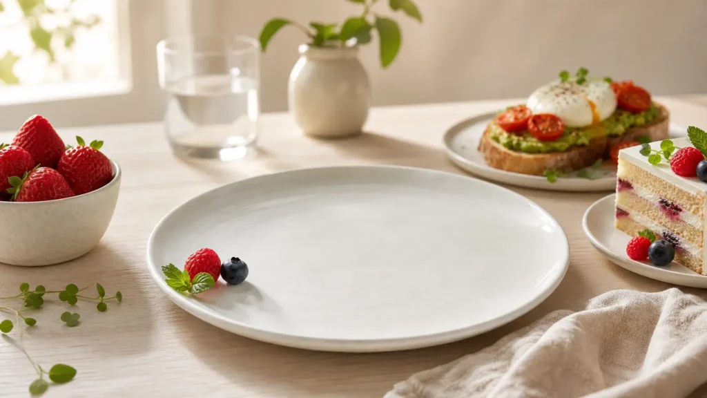 White non toxic plates and safe melamine tableware