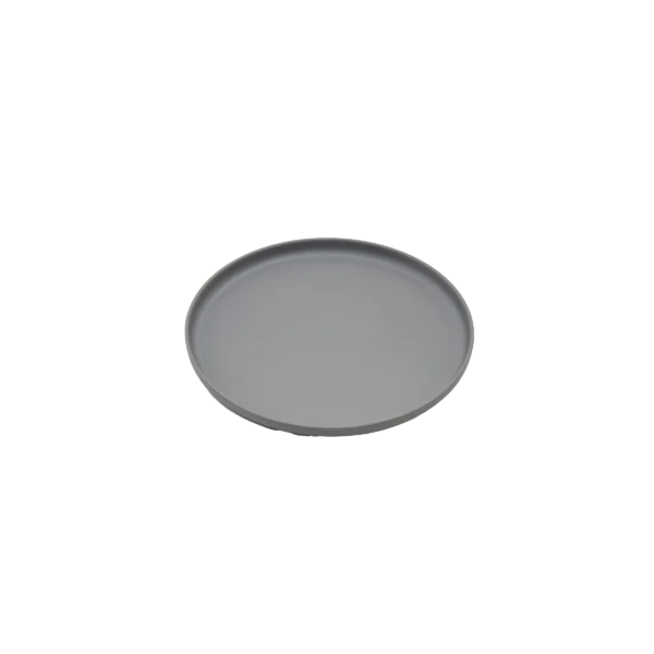 Taupe gray melamine dessert plate, 8.3-inch low profile unbreakable dishware for commercial food service & bakery use