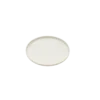 White round melamine plate in 8.3 inch dessert size, break-resistant low profile tableware