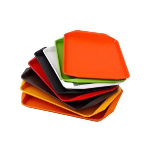 Nice Pattern Rectangular Lunch Tray Fast Food Serving Tray High Quality Melamine Cheap Plastic for Home Restaurant Party Use