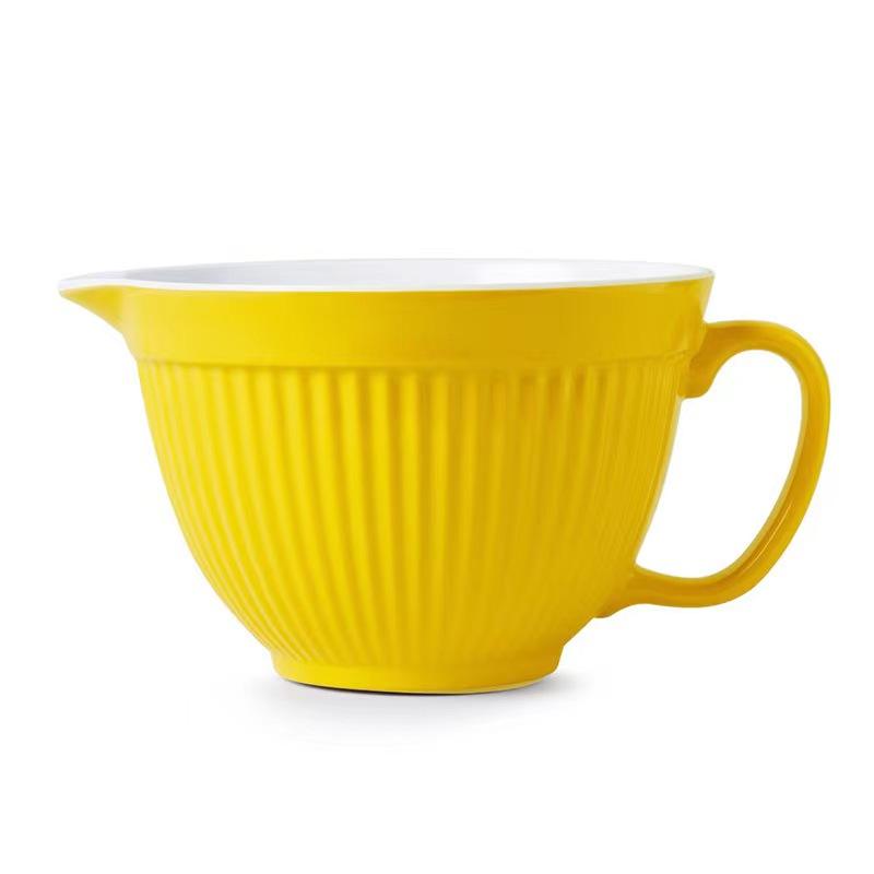 Fashion Design Salad Melamine Mixing Bowl Large Capacity Melamine Bowl Set with Handle