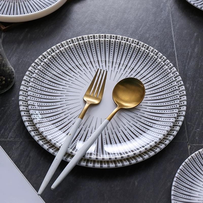 Pattern Factory Wholesale Melamine Dinner Plate Set Print Casual Holiday or Daily Customized Logo Carton Box Dinnerware Sets