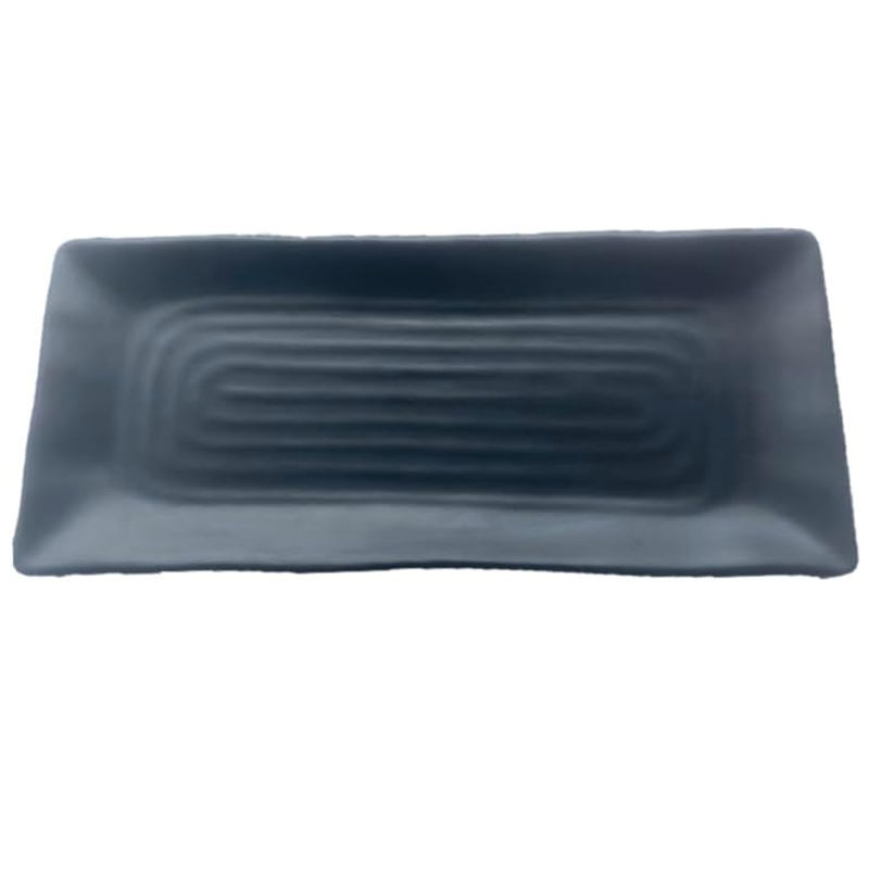 Sustainable 9-inch Japanese Style Snack Plate Solid Pattern Melamine Plastic Serving Dish for Sushi Sashimi Party Plate