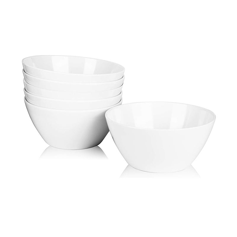 Custom Printed Mixing Bowl Melamine White Bowl Customized Logo Carton Box Modern Melamine Dinnerware A5 Polished Camping Plastic