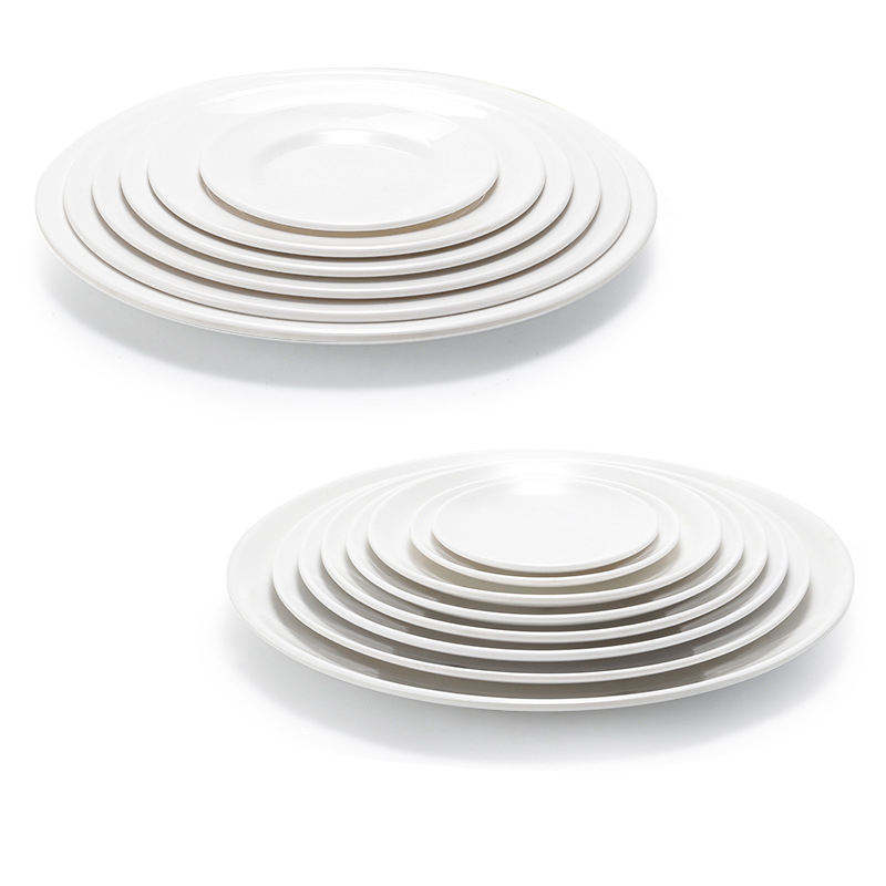 Wedding User Friendly Food Round White Melamine Plate